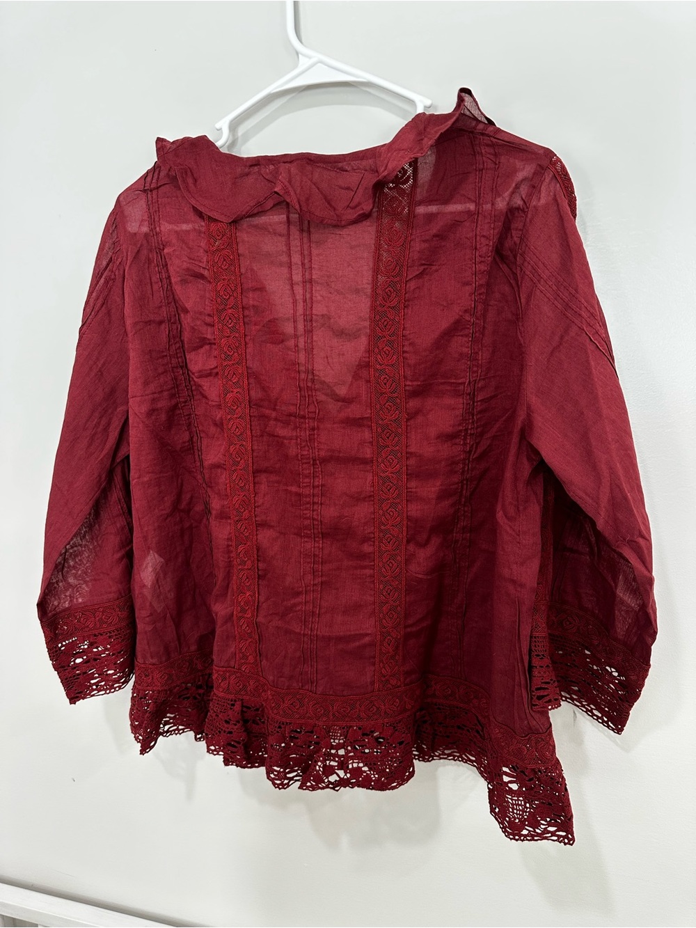 Free People Chante Ruffle top blouse S - Picture 5 of 5